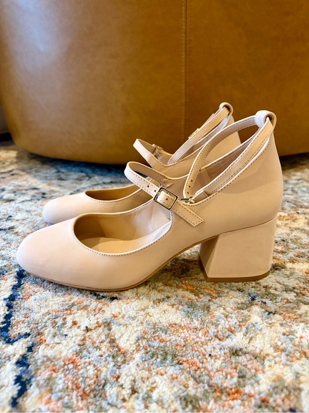Gianni Bini Leather Ankle-Strap Heels - Picture 3 of 8